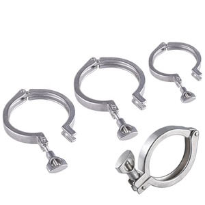 Thép không gỉ 304 điều chỉnh Ống kẹp với cao su Gasket kẹp với khung gầm hàn chủ đề nội bộ ống khung - Product Image 5