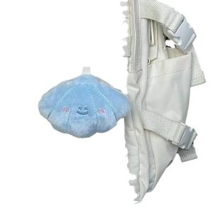 مرآة جيب كرتونية لطيفة من الفولاذ المقاوم للصدأ، مزدوجة الجوانب قابلة للطي، مع سلسلة مفاتيح مخصصة، قلادة لحقيبة الطالب المدرسية، غلاف أزرق - Product Image 5