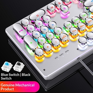 Tastiera Meccanica Cablata YINDIAO Summoner 104 Tasti, Stile Punk Placcato, Retroilluminazione Multicolore, Tastiera Ergonomica USB per Gaming - Product Image 3