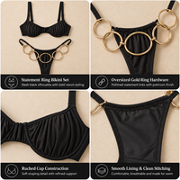 Ensembles de bikini mirco sexy et solides personnalisés String à nouer sur le côté pour femmes Maillot de bain string pour femmes Maillot de bain à bandelettes Maillots de bain