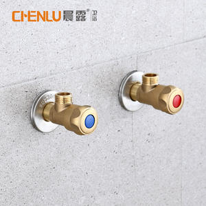 Robinet d'angle en laiton Morning Dew 15 mm, une entrée, une sortie, pour le contrôle de l'eau des chauffe-eau et des toilettes, eau chaude et froide - Product Image 2