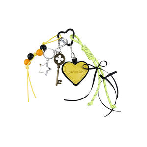 Gantungan kunci ponsel model Korea, rantai liontin hati gaya Ins Korea, gantungan kunci ponsel perempuan laki-laki, aksesori tas tangan, gantungan kunci kulit - Product Image 3