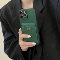 Étui portefeuille de luxe en cuir PU Litchi pour iPhone 17 18 Pro Max, coque arrière tendance avec fentes pour cartes