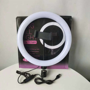 6 "8''10''12''<span class=keywords><strong>13</strong></span>''14'' Photographie <span class=keywords><strong>Tik</strong></span> <span class=keywords><strong>Tok</strong></span> Live Fill Light Anneau de réglage à trois couleurs Photo Light Desktop Installé Trépied - Product Image 4