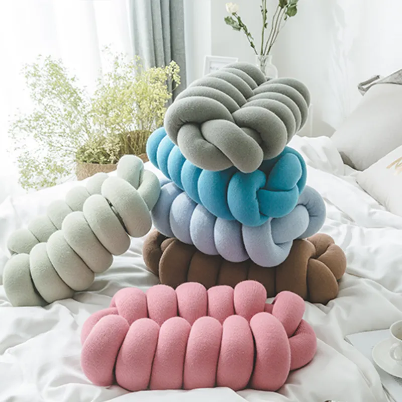 Fon Ohhio Ins decorazione Kint Knot Magic Chunky Tube Knit Throw Weight filati cuscino cuscino