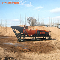Machine de lavage d'or à économie d'énergie, avec trommel mobile, égouttoir à grande échelle et four de fusion, pour l'orpaillage en rivière