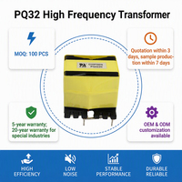 Transformateur monophasé à haute fréquence PQ32, système d'énergie solaire, convertisseur DC-DC, pilote LED de petite taille, transformateurs 24V