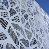Revestimiento de Aluminio de Alta Calidad, Flexible, Resistente al Viento, Insonorizante, Impermeable, con Corte Láser, para Fachadas Metálicas y Muros Cortina en Hoteles