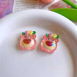 Vente en gros de perles en vrac transparentes avec trou droit animal mignon, chaîne de téléphone portable bricolage, accessoires de cheveux, breloque en acrylique - Product Image 5