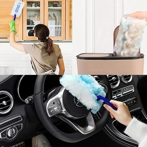 Sanxin sợi nhỏ bụi bàn chải bụi Remover đồ nội thất & xe Khăn lau bụi với 5 Refills + 1 xử lý - Product Image 5