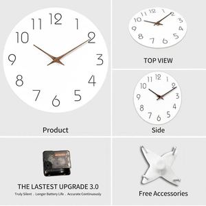 Wholesale High Quality Durable Custom Logo MDF Quartz Analog Needle Wall <b>Clock</b> Wooden Colorful Modern Design Home <b>Office</b> Decor - Product Image 3