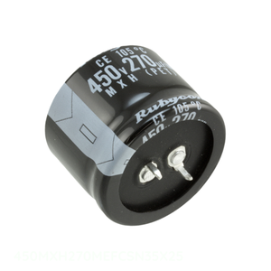 Condensateur traversant à montage rapide 450MXH270MEFCSN35X25 270 uF CAP ALUM 270UF 20% 450V SNAP TH - Product Image 1