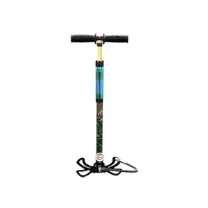 GX-H-4 4500PSI high pressure pcp hand pump with Butterfly-shaped Foldable Pedal for hunting for diving high pressure han pump
