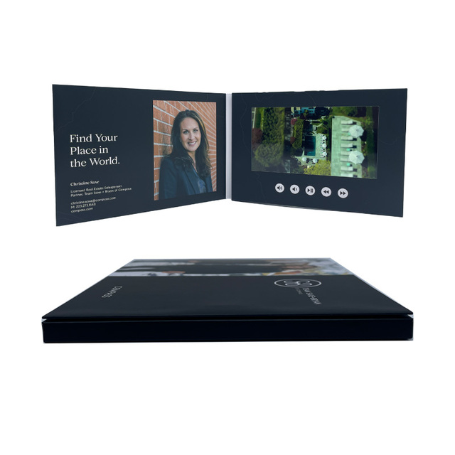 Advertising Customized Personal Printing Lcd Video Book Digital Album Video Invitation Wedding Video Brochure