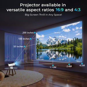 Newest Android 4K Projector 1080P <b>MINI</b> Portable LCD WIFI 6 Bluetooth Netflix Auto Keystone VideoProjector Manufacturers A005 - Product Image 3