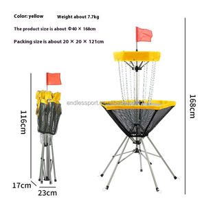 屋外 裏庭 プレー 練習用 ミニ マーカー 折りたたみ式 ディスクゴルフ ターゲット ディスクゴルフバスケットカバー付き フライングターゲット - Product Image 4