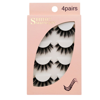 Boîte d'emballage pour cils en papier rose personnalisé avec laminage mat recyclable et revêtement UV, boîte cosmétique pour 7 paires de cils