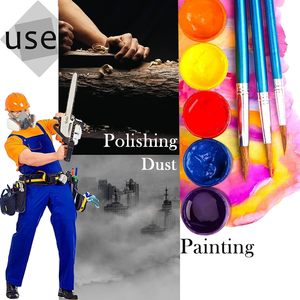 หน้ากากป้องกันหน้ากากป้องกันก๊าซพิษหน้ากากเชื่อมแบบเต็มหน้าพร้อมตัวกรองกันฝุ่นและนำกลับมาใช้ใหม่ได้ - Product Image 3