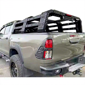 Canasta Portaequipaje Universal <span class=keywords><strong>PICK</strong></span>-<span class=keywords><strong>UP</strong></span> BULL <span class=keywords><strong>Defender</strong></span> 4x4 con Barras Transversales y Barra Antivuelco para Isuzu Dmax Ford Ranger BT 50 <span class=keywords><strong>2022</strong></span> Hilux - Product Image 1