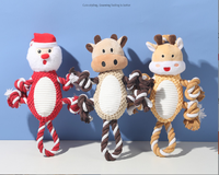 Jouets en peluche personnalisés et interactifs pour animaux de compagnie, poupées d'animaux simulés de dessin animé pour chiens, peluches molaires résistantes aux morsures