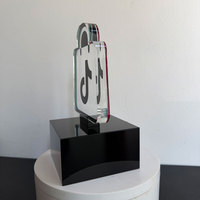 Plaques de récompense personnalisées en verre poli écologique gravé pour événements sportifs, avec logo sur mesure, coffret cadeau multicolore - Récompenses TikTok Shop