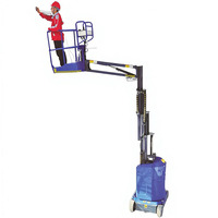 Plateforme élévatrice verticale autopropulsée TZBOT 10m avec flèche, capacité 200kg, pour travaux en hauteur