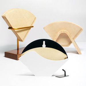 Support de rangement pour filtres à café, support arqué pour accessoires de machine à café de cuisine, style moderne et simple, type sur pied - Product Image 1