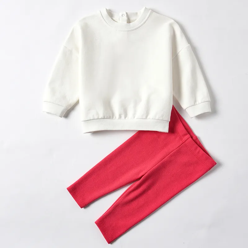 Tenues personnalisées deux pièces T Shir + pantalon mignon bébé fille vêtements mignons bébé fille vêtements enfants vêtements décontractés