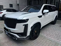 Kit carrosserie en fibre de carbone style MSY pour Cadillac Escalade, diffuseur avant, passage de roue en carbone sec en option