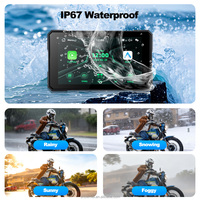 TPMS Portátil IP67 5G Wifi para Motocicleta, Pantalla Táctil IPS de 5 Pulgadas, Android Auto, Carplay, BT5.0, Navegación GPS para Motocicleta