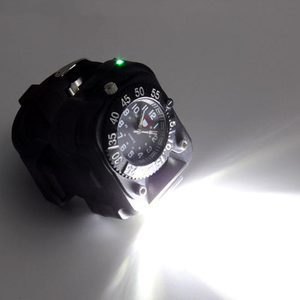 3 in 1 torcia per orologio a LED Super luminosa torcia impermeabile con bussola torcia per orologio da polso ricaricabile per sport all'aria aperta - Product Image 2