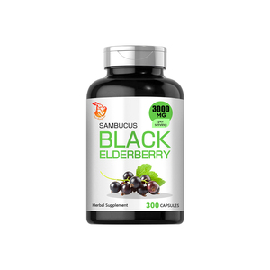 OEM Private Label 1000mg Organic Black Elderberry Supplement for Immune Support Boost Energy Elderberry Capsules - Product Image 1