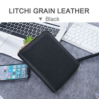 Litthing — organiseur de poche noir A6, taille de poche populaire, avec fermeture éclair, 2021