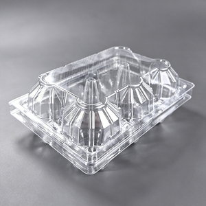 Customized 6-Grid Plastic Egg <b>Box</b> PET Chicken Holder 6 Holes <b>Recyclable</b> Food Packaging for Sushi Chewing Gum Hamburger Juice - Product Image 3