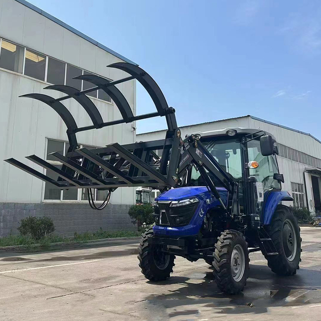 Multifunctional 4X4 Wheel 4WD 40hp 50hp 60hp 70hp 90hp 100hp Tractor Front Loader Farm Garden Tractor with Optional Parts