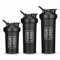 Bouteille shaker en plastique personnalisée avec logo, pour protéines, sport, gym, anti-fuite, sans BPA, vente en gros