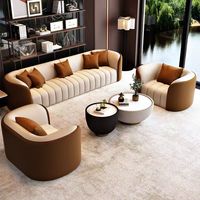 Sofá de Recepción de Oficina de Lujo, Sillón Moderno para Sala de Estar, Tapizado en Terciopelo, Juego de Sofás con Diseño Acolchado y Detalles Dorados