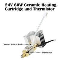 Sensor Suhu Termistor Pemanas Keramik Printer 3D 24V 60W Kompatibel dengan Bambu Lab X1 X1C