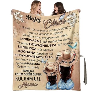 Couverture en flanelle douce personnalisée avec portrait mère-fille, imprimée, rectangulaire, pour la décoration de la maison, utilisable en toutes saisons - Product Image 5