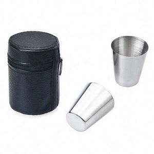 ชุดแก้วน้ำสแตนเลสแบบพกพาพร้อมฝาปิด สำหรับใช้งานกลางแจ้ง - Product Image 3