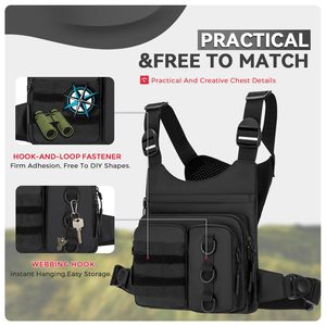 Borsa da Petto di Alta Qualità per Uomo, Impermeabile, per Corsa, Escursionismo, Ciclismo, con Tasca Porta Bottiglia d'Acqua - Product Image 3