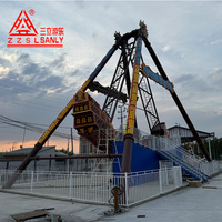 Équipement de parc d'attractions extérieur attrayant : Manège familial Bateau Viking Balançoire, Bateau Pirate en fibre de verre