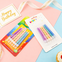 Bougies d'anniversaire de luxe colorées de haute qualité en forme d'orge avec motif à pois pour fêtes, mariages, cadeau pour femmes