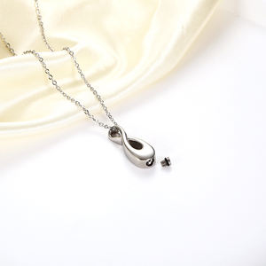 खोखले आंसू-ड्रॉप स्टेनलेस स्टील स्मारक अंतिम संस्कार के लिए पालतू जानवरों के बालों की अस्थियां लटकी गई हैं - Product Image 3