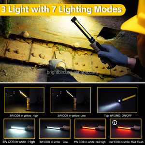 Sáng chim có thể gập lại từ COB làm việc ánh sáng 310lm USB sạc LED kiểm tra đèn pin với móc cho sửa chữa xe khẩn cấp - Product Image 3