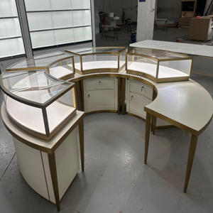 Vitrina de Exhibición de Joyería de Acero Inoxidable, Vidrio Transparente, Foco LED, Centro Comercial de Lujo, Tienda Minorista, Exhibición, Museo - Product Image 4