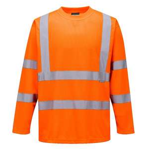 PORTWEST - S178ORRL T-shirt à manches longues orange haute visibilité-EAN 5036108275007 HI-VIS WORKWEAR - Product Image 1