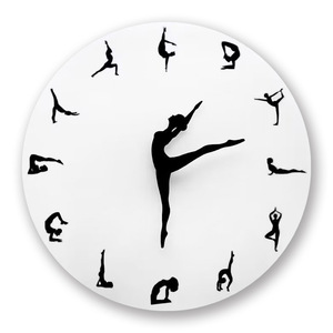 <strong>DIY</strong> Ballet Girl Plastic Wall <strong>Clock</strong> Silent <strong>Clock</strong> for Living Room Bedroom Study Room Office Creative Retro Nostalgic UV Printing - Product Image 5