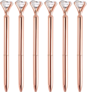 Promocionais White Diamond Canetas Esferográficas Bling Gem <span class=keywords><strong>Pen</strong></span> Presentes para Mulheres Damas de honra Em Massa Canetas Crystal Metal 1.0mm Black Ink - Product Image 1