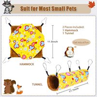 Nouvel ensemble de hamac de luxe en velours pour furets et rats, lit cachette pour cochon d'Inde, jouets doux pour hamsters, tunnels et tubes suspendus pour cage, accessoires pour animaux de compagnie